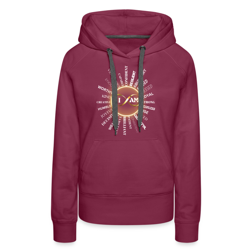 I AM Women’s Premium Hoodie - burgundy