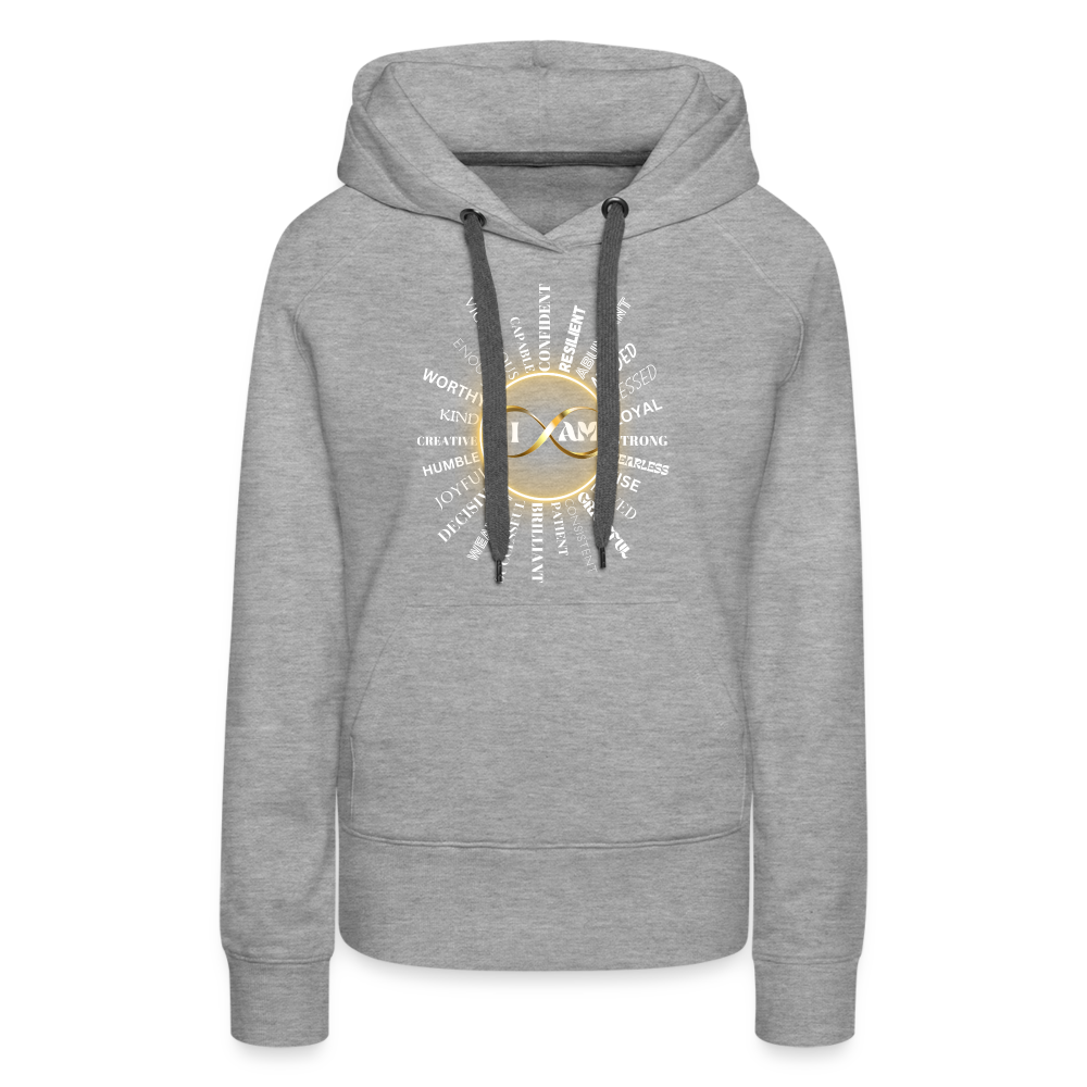 I AM Women’s Premium Hoodie - heather grey