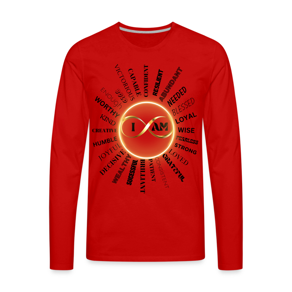 Men's Premium Long Sleeve T-Shirt - red