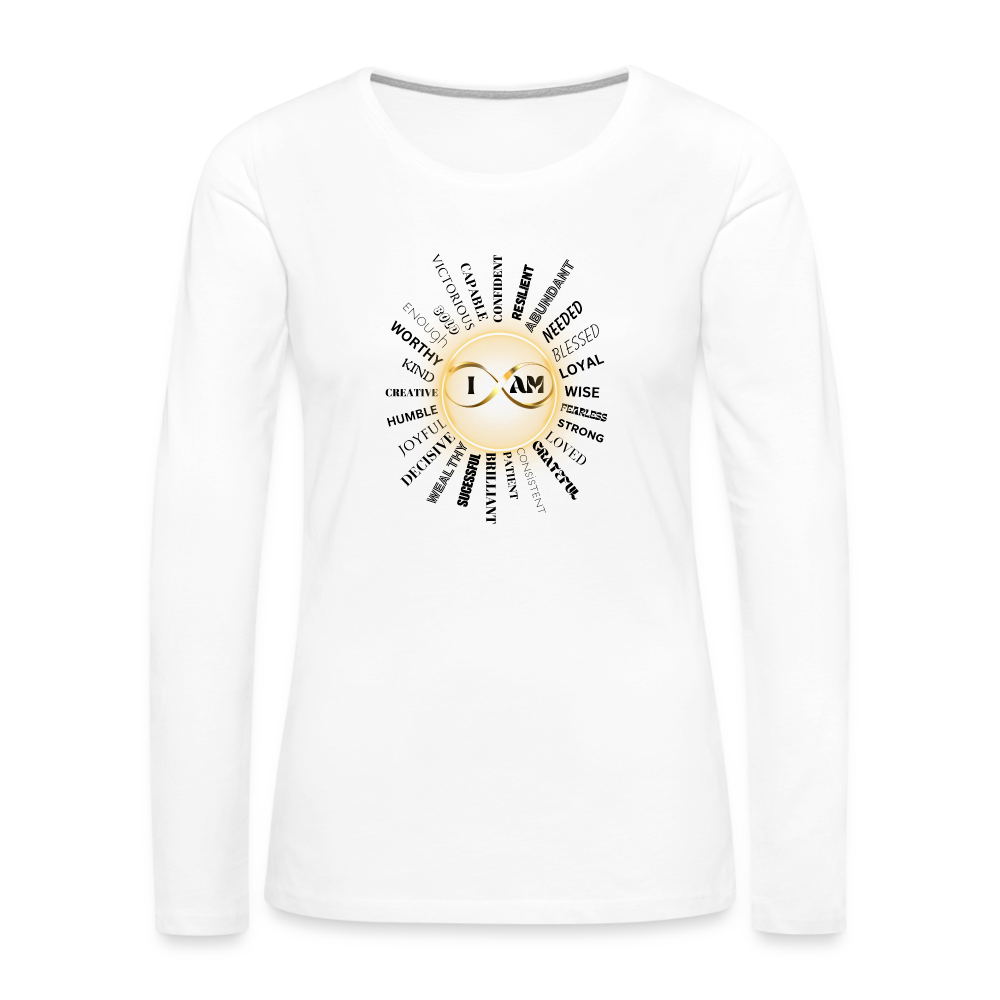 I AM Women's Premium Long Sleeve T-Shirt - white