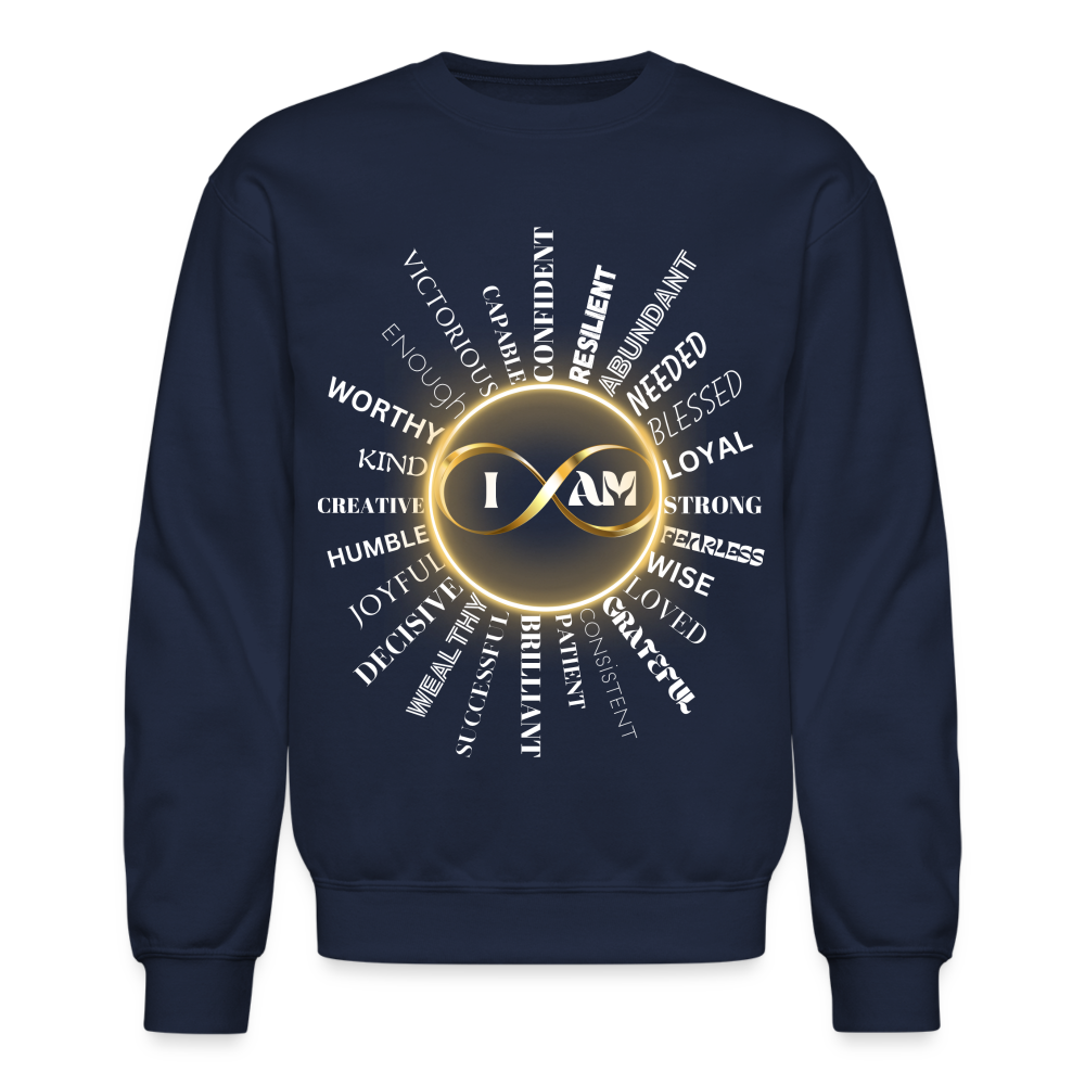 I AM Unisex Crewneck Sweatshirt - navy