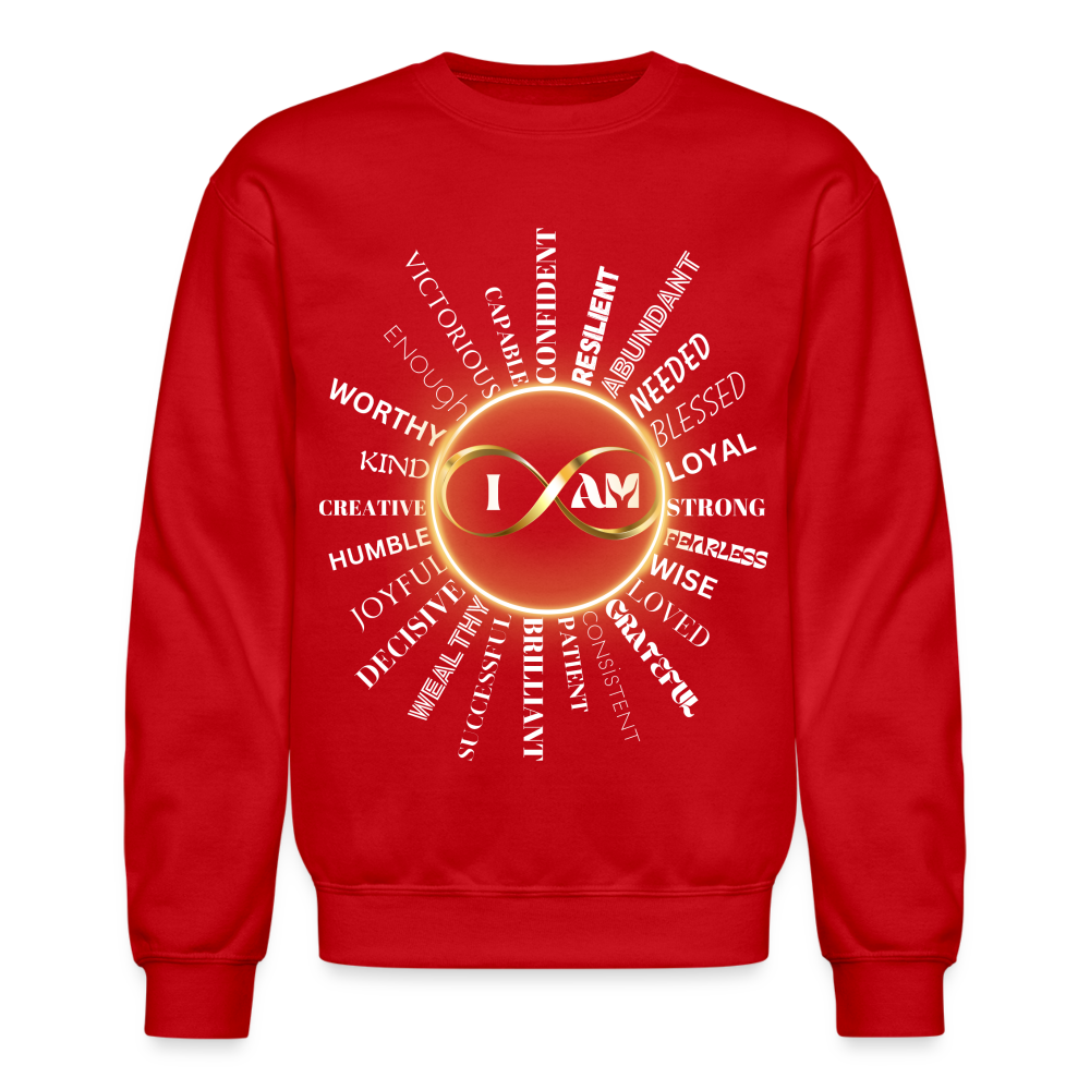 I AM Unisex Crewneck Sweatshirt - red