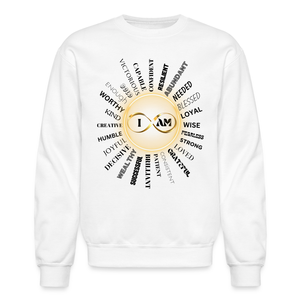 I AM Unisex Crewneck Sweatshirt - white