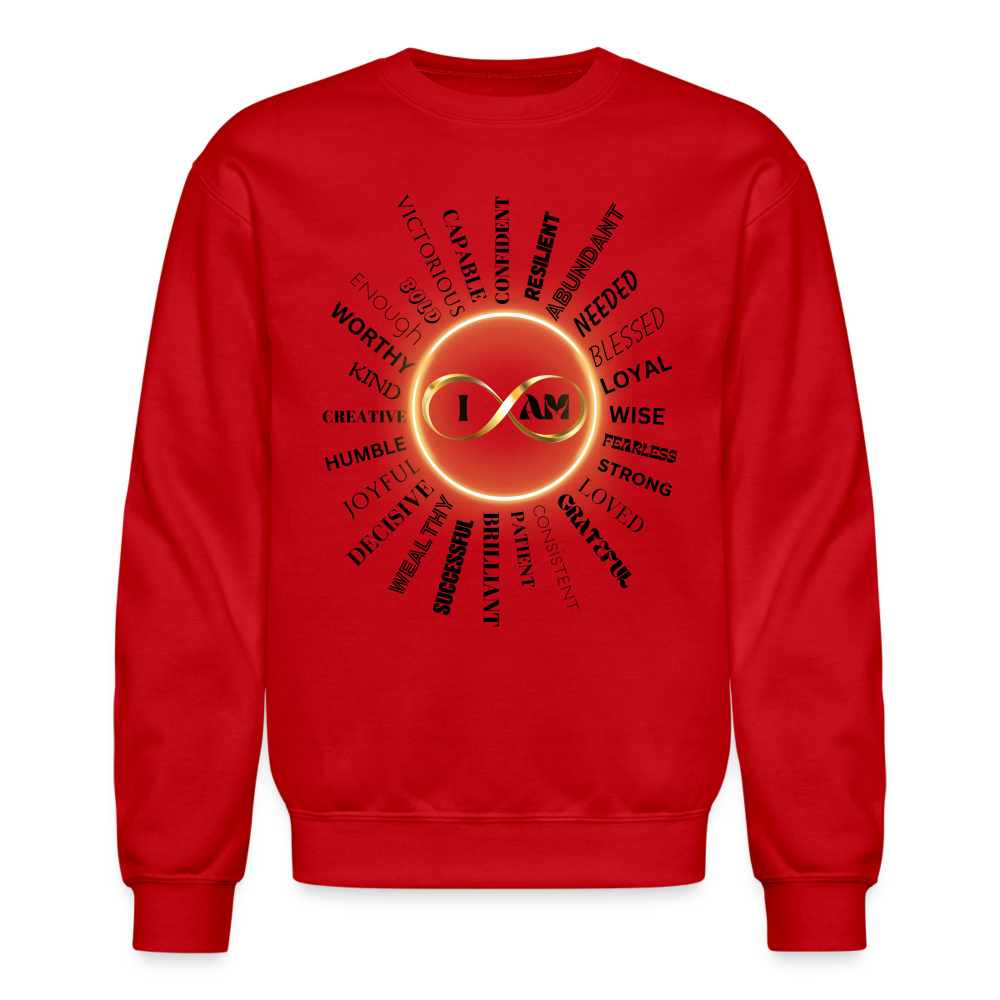 I AM Unisex Crewneck Sweatshirt - red