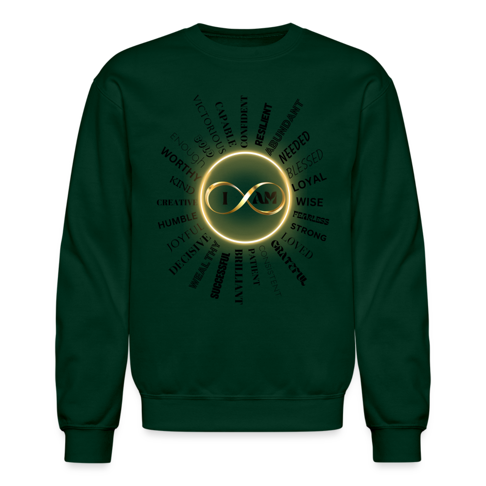 I AM Unisex Crewneck Sweatshirt - forest green