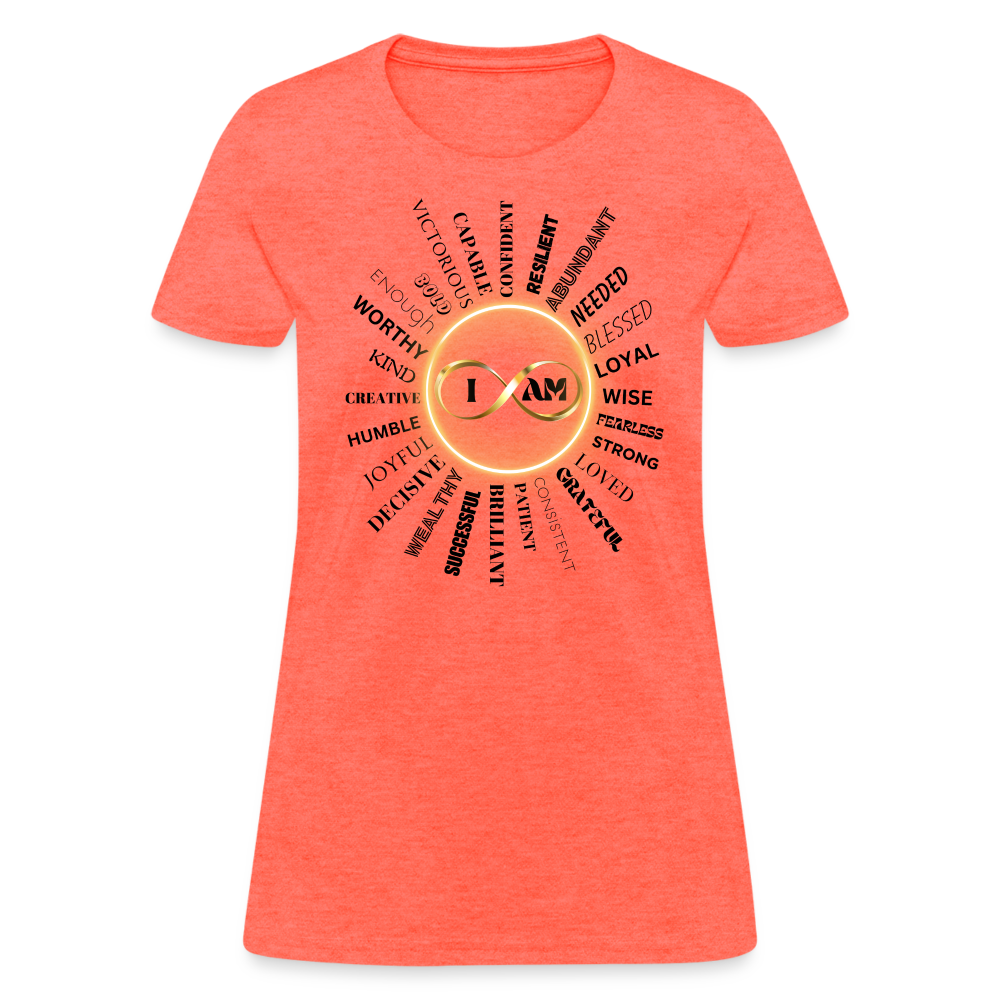 I AM Women’s Premium T-Shirt - heather coral