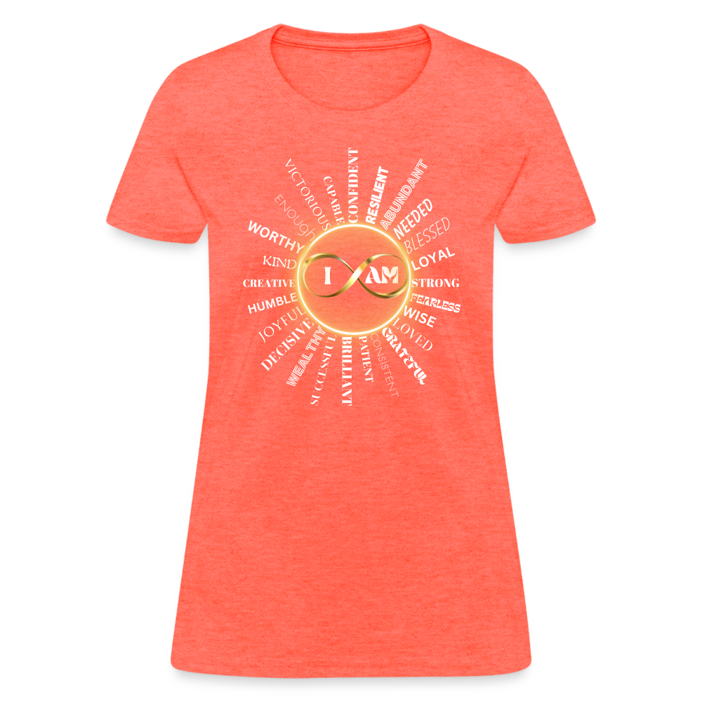 I AM Women’s Premium T-Shirt - heather coral