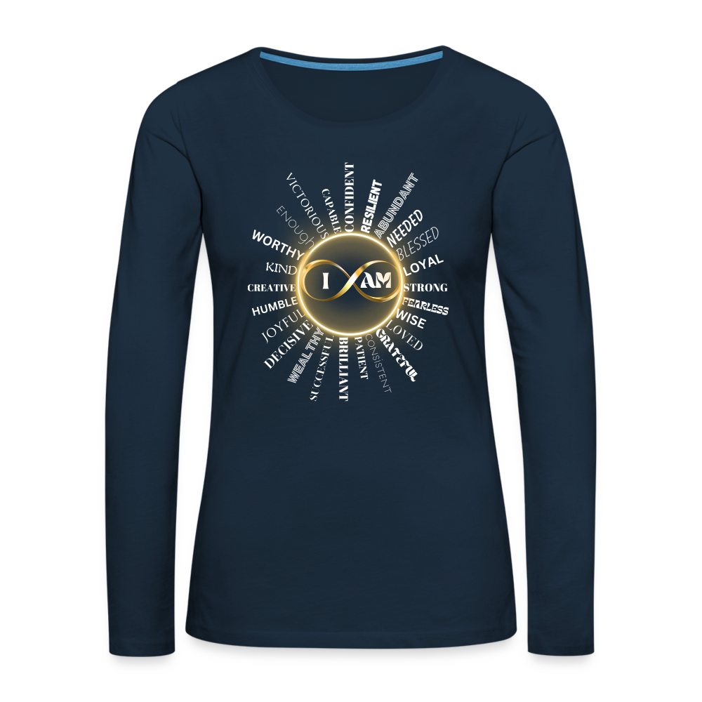 I AM Women's Premium Long Sleeve T-Shirt - deep navy